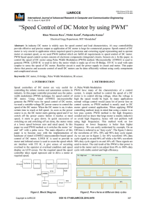 “Speed Control of DC Motor by using PWM”