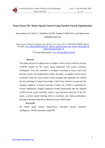 Neuro-Fuzzy DC Motor Speed Control Using Particle Swarm