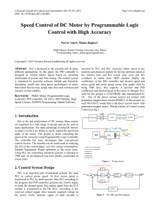 Speed Control of DC Motor by Programmable Logic Control with