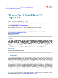 DC Motor Speed Control Using SMS Application