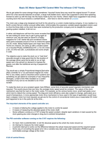 Basic DC Motor Speed PID Control With The Infineon C167 Family