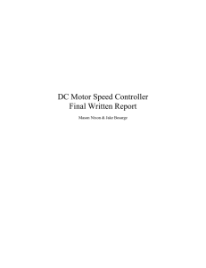 DC Motor Speed Controller Final Written Report