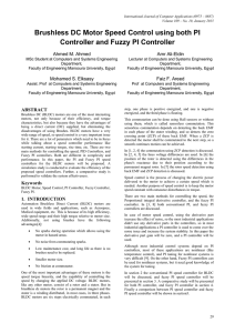 Brushless DC Motor Speed Control using both PI Controller and