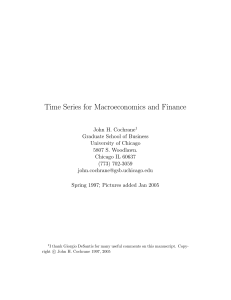 Time Series for Macroeconomics and Finance