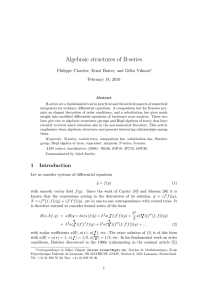 Algebraic structures of B-series