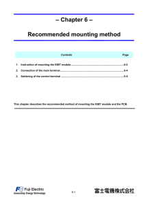 Chapter 6 – Recommended mounting method