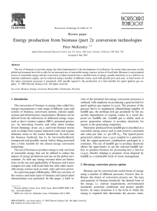 Energy production from biomass (part 2): conversion technologies
