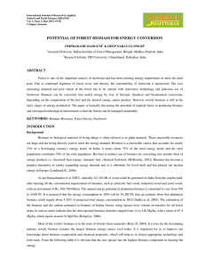 potential of forest biomass for energy conversion