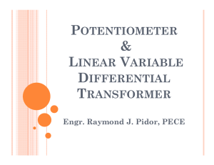 POTENTIOMETER LINEAR VARIABLE DIFFERENTIAL