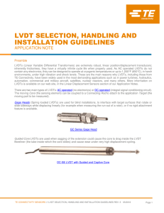 lvdt selection, handling and installation guidelines