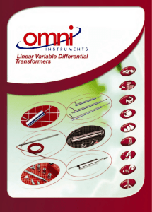 Linear Variable Differential Transformers (LVDT) Selection Guide