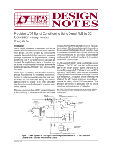 DN362 - Precision LVDT Signal Conditioning Using Direct RMS to