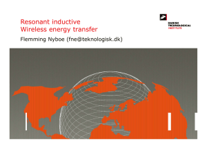 Resonant inductive Wireless energy transfer