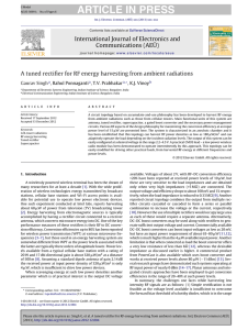 A tuned rectifier for RF energy harvesting from ambient radiations