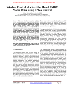 Wireless Control of a Rectifier Based PMDC Motor