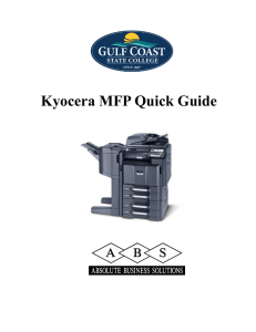 Kyocera MFP Quick Guide