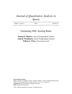 Estimating NHL Scoring Rates