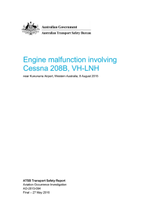 Engine malfunction involving Cessna 208B, VH