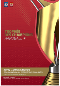 Procédure de désignation – Trophée des Champions 2016