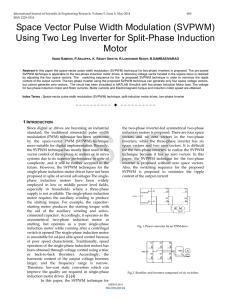 Space Vector Pulse Width Modulation (SVPWM) Using Two Leg