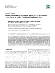 Research Article An Improved Control Strategy for a Four