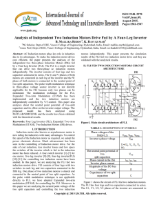 Analysis of Independent Two Induction Motors Drive Fed by A Four