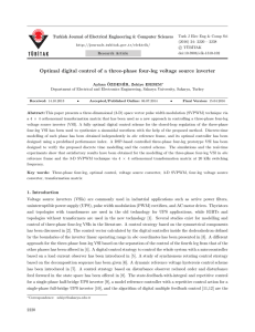 Optimal digital control of a three-phase four