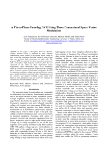 A Three-Phase Four-leg DVR Using Three Dimensional Space