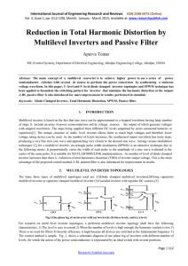 Reduction in Total Harmonic Distortion by Multilevel Inverters and