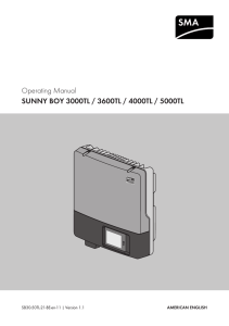 Operating Manual - SUNNY BOY 3000TL / 3600TL / 4000TL
