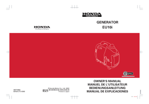 Honda EU10i Generator Manual
