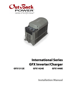 International Series GFX Inverter/Charger