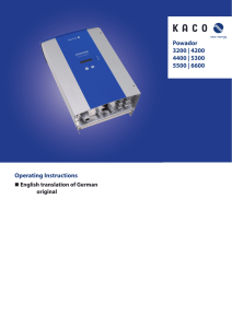 Operating Instructions Powador 3200-6600_en