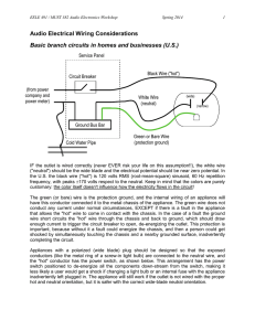 Electrical wiring and grounding considerations