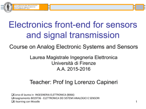 Electronics front-end for sensors and signal transmission