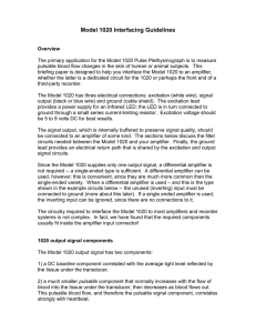 Model 1020 Interfacing Guidelines