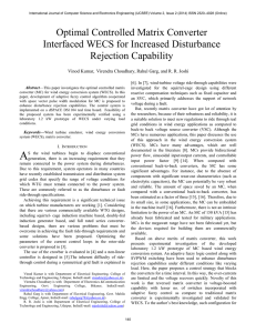 Optimal Controlled Matrix Converter Interfaced WECS for Increased