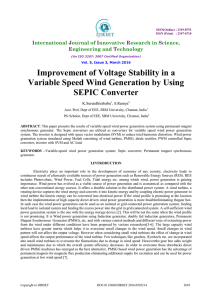 Improvement of Voltage Stability in a Variable Speed Wind