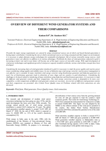 overview of different wind generator systems and their comparisons