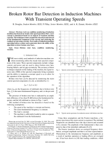 Broken Rotor Bar Detection in Induction Machines With Transient