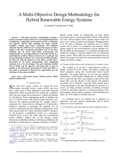 A Multi-Objective Design Methodology for Hybrid Renewable