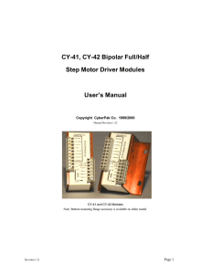 CY-41, CY-42 Bipolar Full/Half Step Motor Driver