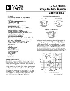 AD8055/AD8056 Low Cost, 300 MHz Voltage Feedback Amplifiers