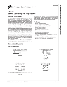 LM2931 Series Low Dropout Regulators