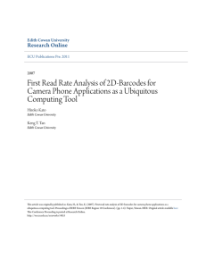 First Read Rate Analysis of 2D-Barcodes for