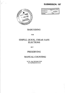 barcoding simple, quick, cheap, safe elections preserving manual