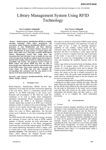 Library Management System Using RFID Technology