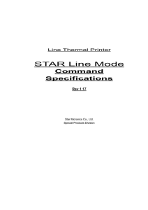 Line Thermal Printer STAR Line Mode Command