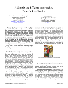 A Simple and Efficient Approach to Barcode Localization