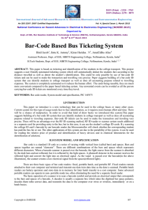 Bar-Code Based Bus Ticketing System